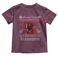 Christmas Krampus Toddler T Shirt Goth Xmas Gruss Von Krampus Ugly Christmas Sweater Evil Pajama