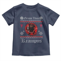 Christmas Krampus Toddler T Shirt Goth Xmas Gruss Von Krampus Ugly Christmas Sweater Evil Pajama
