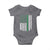 Vintage St. Patricks Day American Flag Shamrocks Baby Onesie