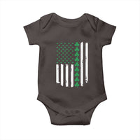 Vintage St. Patricks Day American Flag Shamrocks Baby Onesie