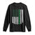 Vintage St. Patricks Day American Flag Shamrocks Long Sleeve Shirt