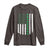 Vintage St. Patricks Day American Flag Shamrocks Long Sleeve Shirt