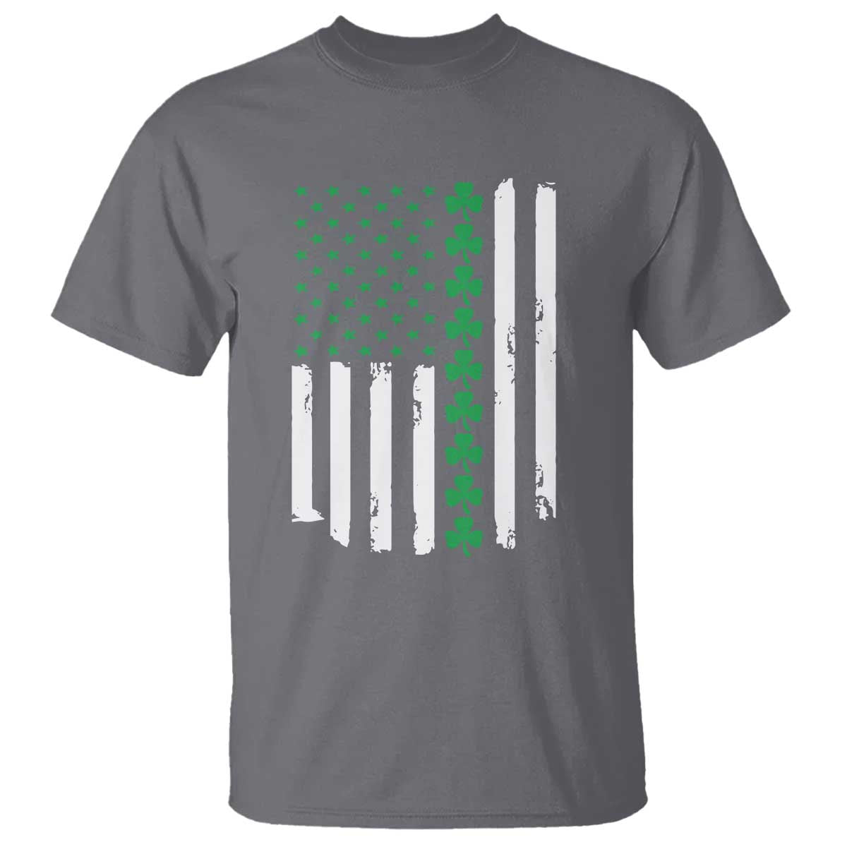 Vintage St. Patricks Day American Flag Shamrocks T Shirt
