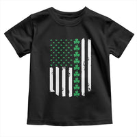 Vintage St. Patricks Day American Flag Shamrocks Toddler T Shirt