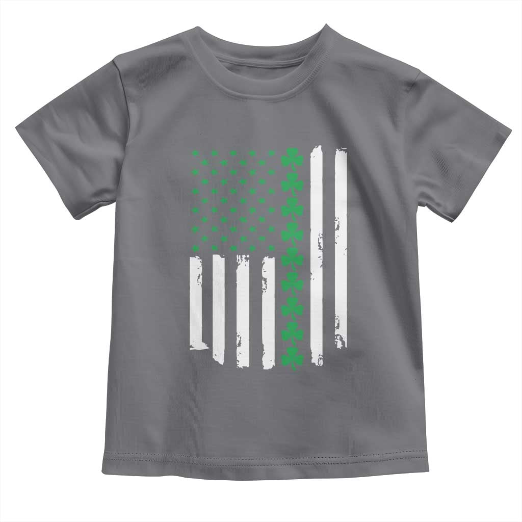 Vintage St. Patricks Day American Flag Shamrocks Toddler T Shirt
