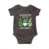 Lucky St Patricks Day Gnomes Baby Onesie Shamrock Leopard Gnome Irish
