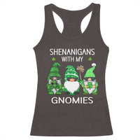 Lucky St Patricks Day Gnomes Racerback Tank Top Shamrock Leopard Gnome Irish