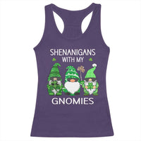 Lucky St Patricks Day Gnomes Racerback Tank Top Shamrock Leopard Gnome Irish