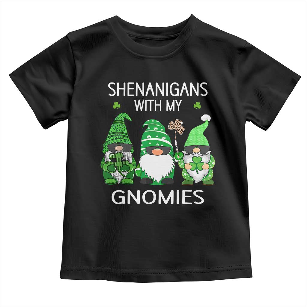Lucky St Patricks Day Gnomes Toddler T Shirt Shamrock Leopard Gnome Irish