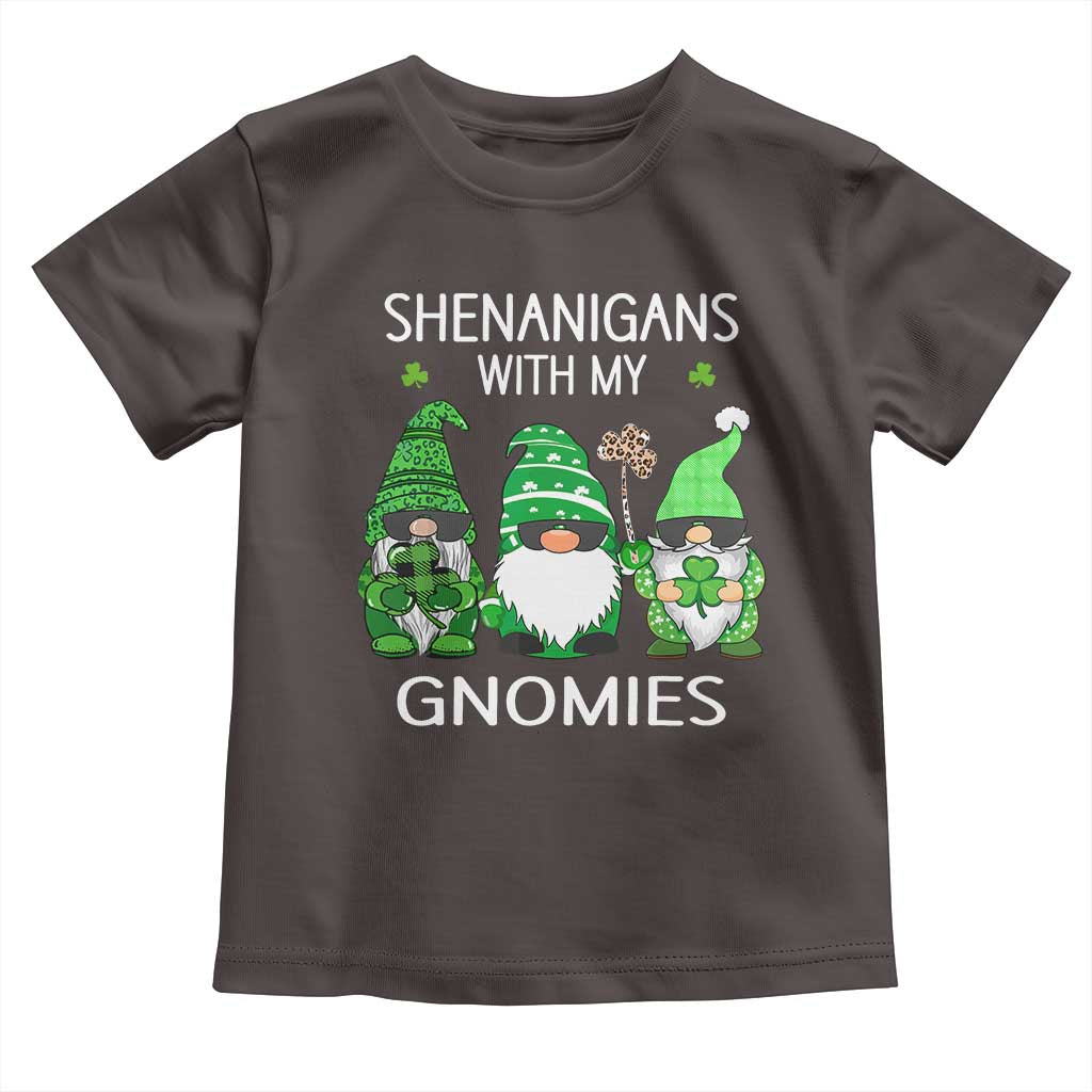 Lucky St Patricks Day Gnomes Toddler T Shirt Shamrock Leopard Gnome Irish
