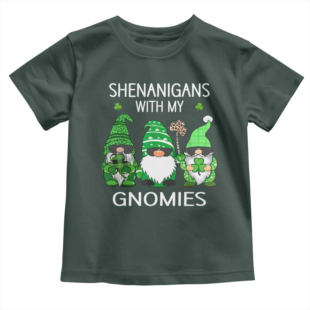 Lucky St Patricks Day Gnomes Toddler T Shirt Shamrock Leopard Gnome Irish