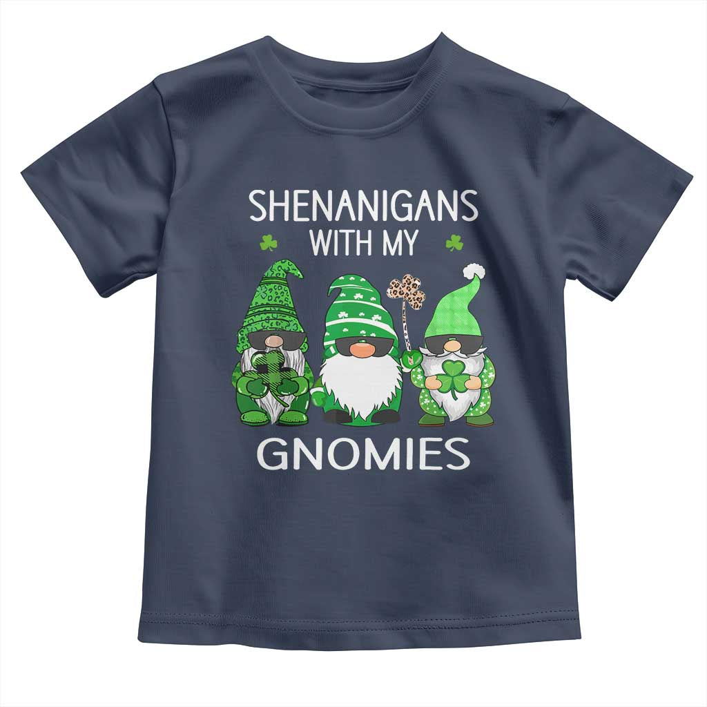 Lucky St Patricks Day Gnomes Toddler T Shirt Shamrock Leopard Gnome Irish