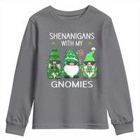 Lucky St Patricks Day Gnomes Youth Sweatshirt Shamrock Leopard Gnome Irish
