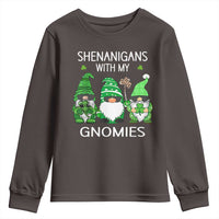 Lucky St Patricks Day Gnomes Youth Sweatshirt Shamrock Leopard Gnome Irish