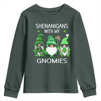 Lucky St Patricks Day Gnomes Youth Sweatshirt Shamrock Leopard Gnome Irish