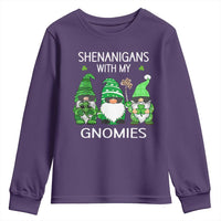 Lucky St Patricks Day Gnomes Youth Sweatshirt Shamrock Leopard Gnome Irish