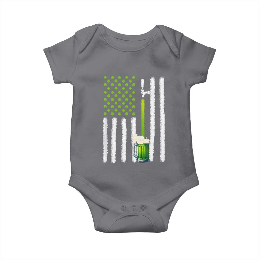 St. Patricks Day Irish Beer American Flag Baby Onesie Brewery Craft Beer