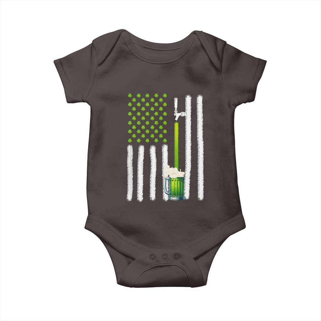 St. Patricks Day Irish Beer American Flag Baby Onesie Brewery Craft Beer