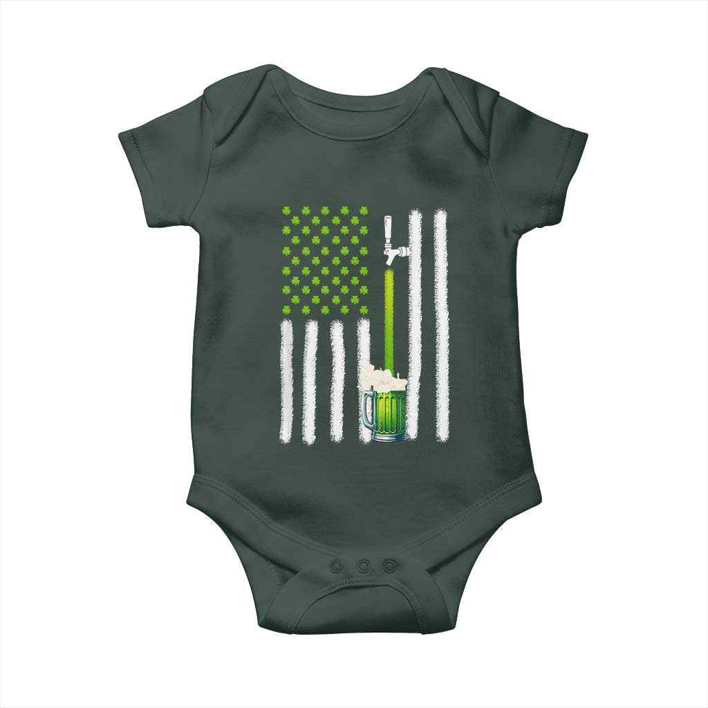 St. Patricks Day Irish Beer American Flag Baby Onesie Brewery Craft Beer