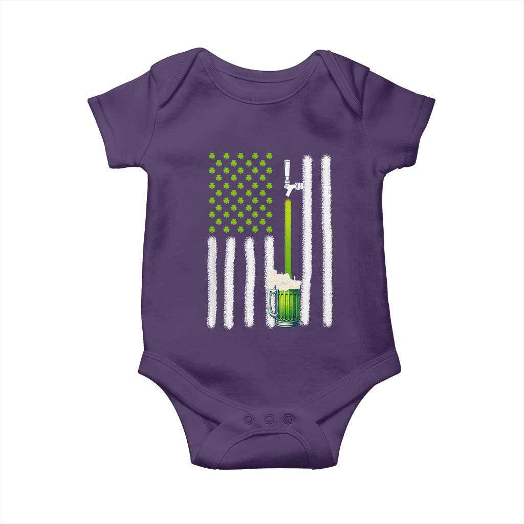 St. Patricks Day Irish Beer American Flag Baby Onesie Brewery Craft Beer