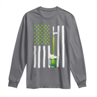 St. Patricks Day Irish Beer American Flag Long Sleeve Shirt Brewery Craft Beer