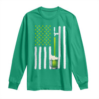 St. Patricks Day Irish Beer American Flag Long Sleeve Shirt Brewery Craft Beer