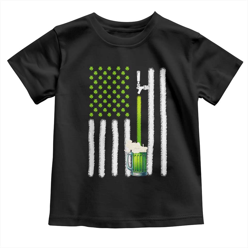 St. Patricks Day Irish Beer American Flag Toddler T Shirt Brewery Craft Beer