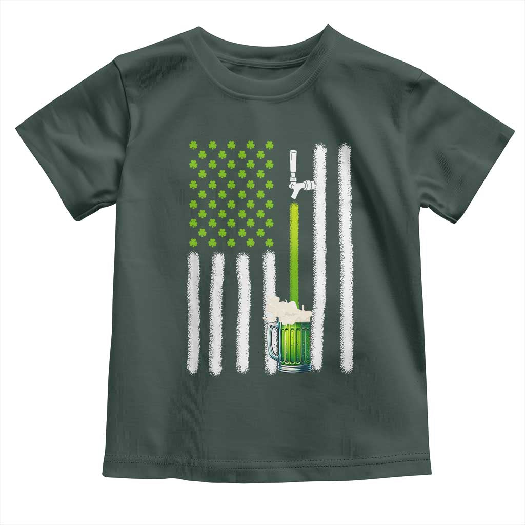 St. Patricks Day Irish Beer American Flag Toddler T Shirt Brewery Craft Beer