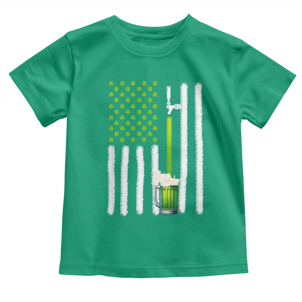 St. Patricks Day Irish Beer American Flag Toddler T Shirt Brewery Craft Beer