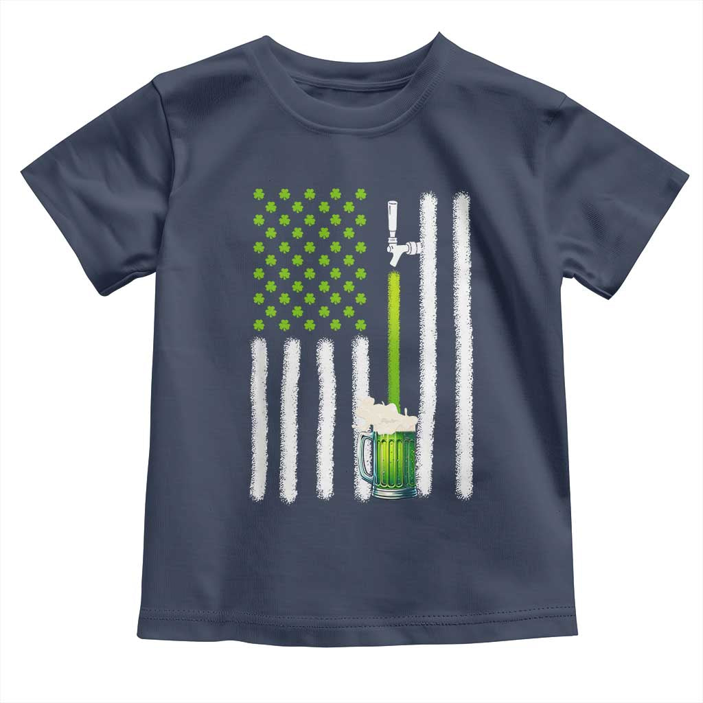 St. Patricks Day Irish Beer American Flag Toddler T Shirt Brewery Craft Beer