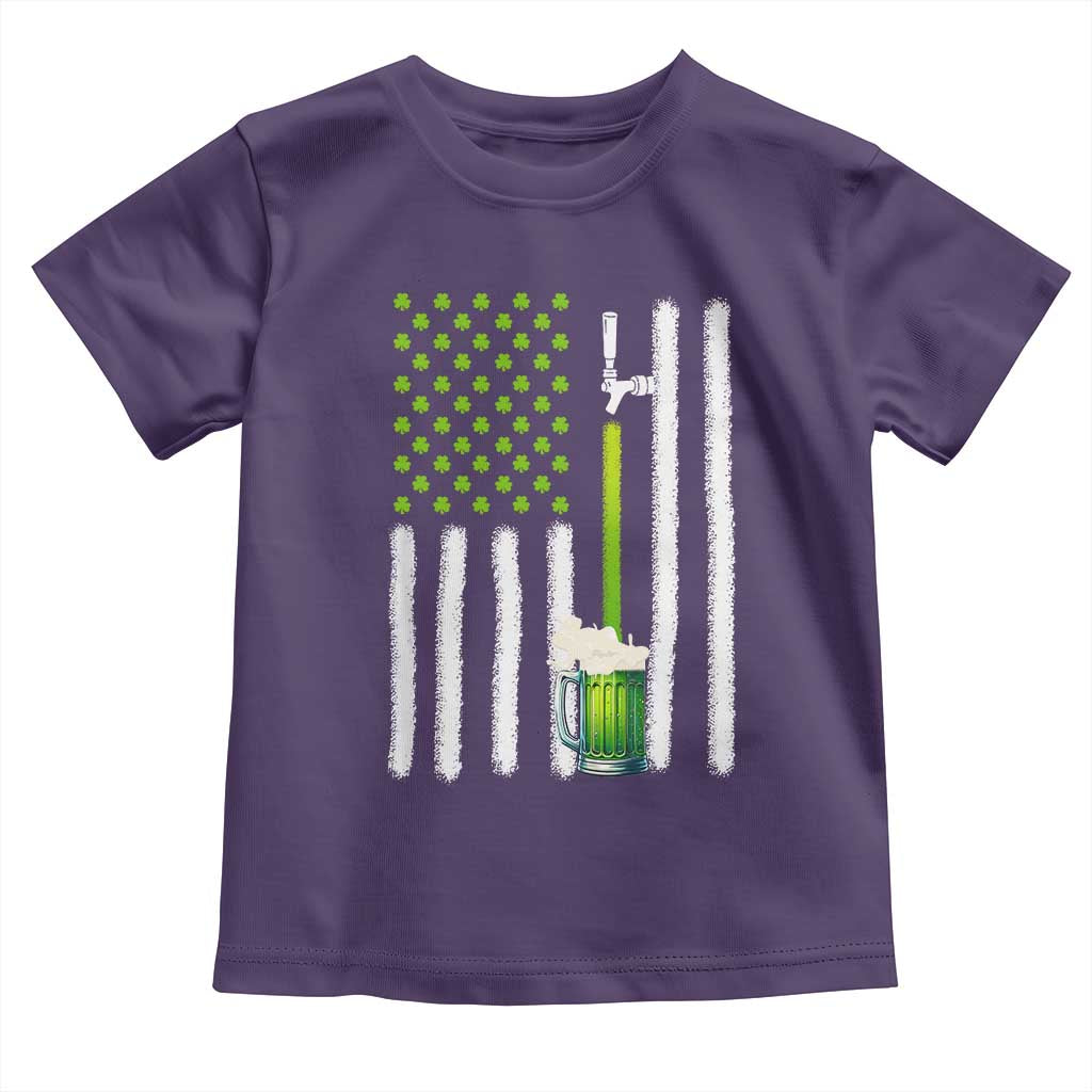 St. Patricks Day Irish Beer American Flag Toddler T Shirt Brewery Craft Beer