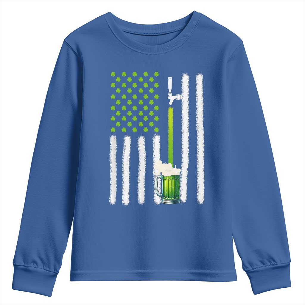 St. Patricks Day Irish Beer American Flag Youth Sweatshirt Brewery Craft Beer