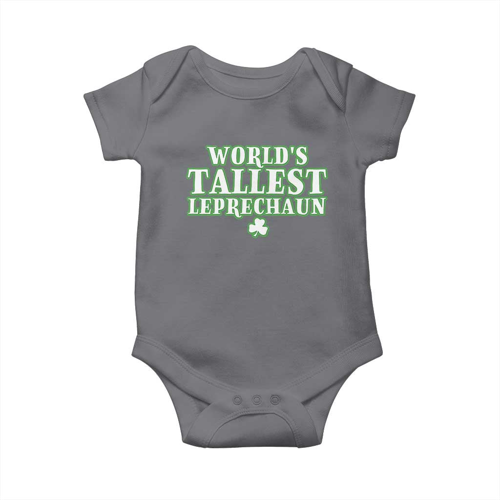 Funny St. Patrick's Day Baby Onesie Saint Irish Pats Sarcastic World's Tallest Leprechau