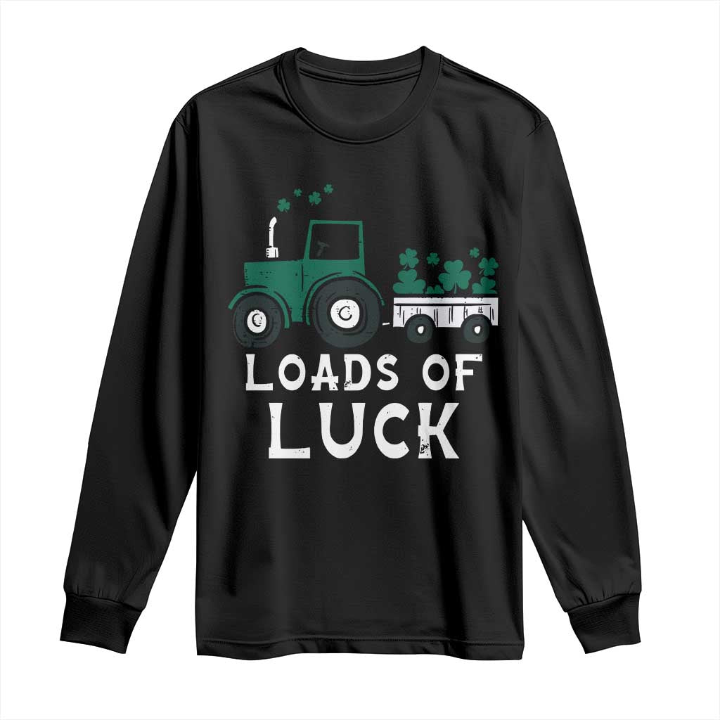 Boys St Patricks Day Long Sleeve Shirt Loads Of Luck Lucky Tractor Truck Toddler Boys