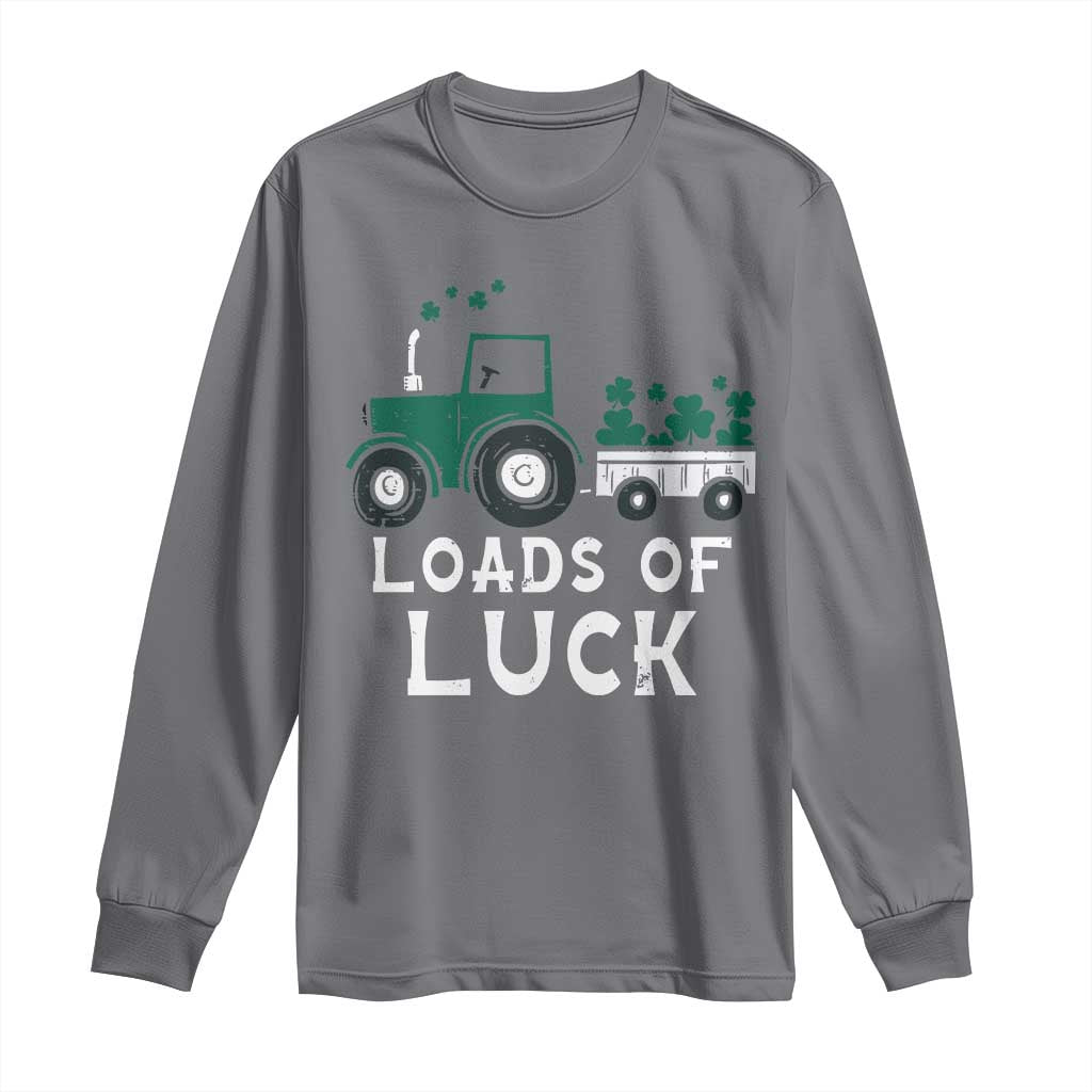 Boys St Patricks Day Long Sleeve Shirt Loads Of Luck Lucky Tractor Truck Toddler Boys