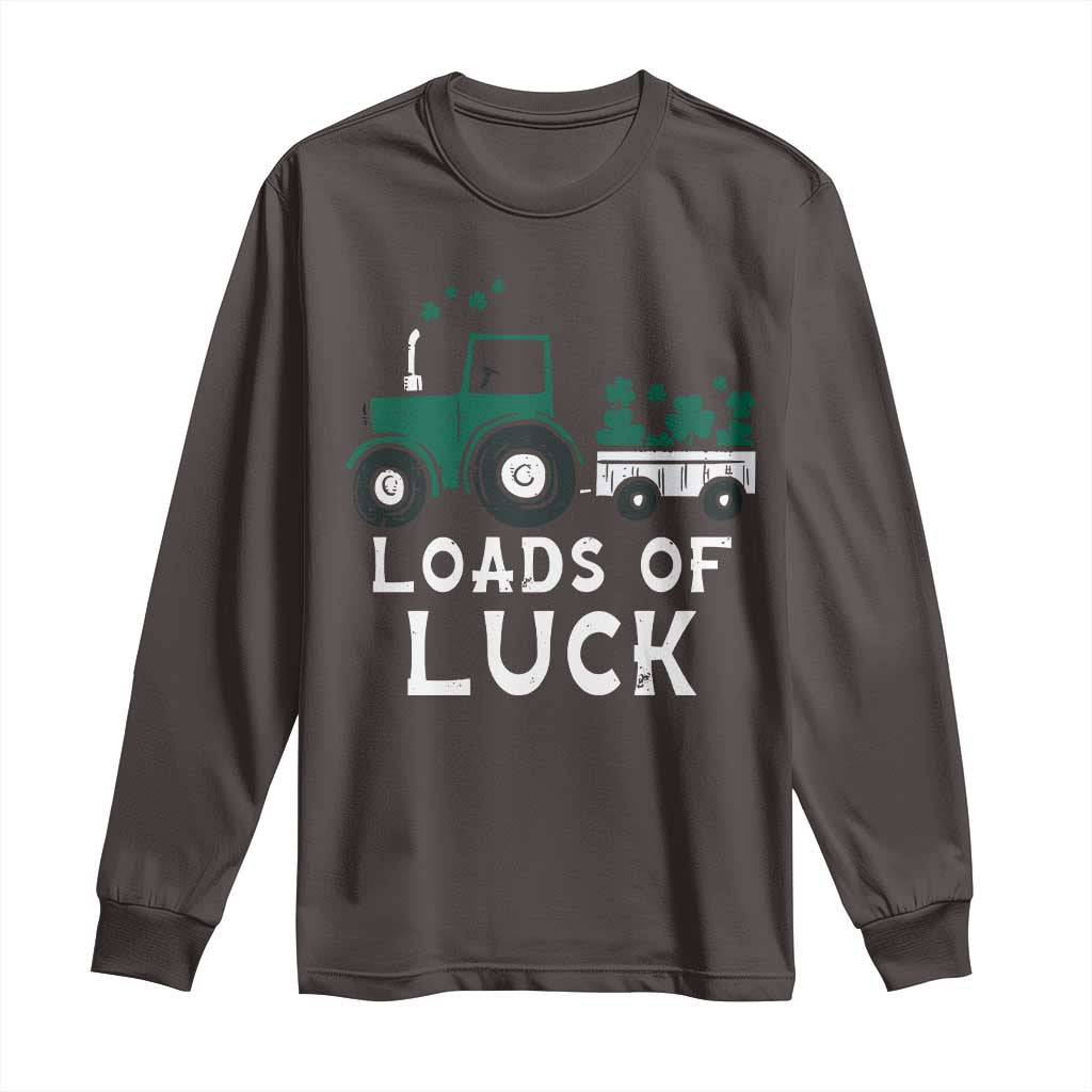 Boys St Patricks Day Long Sleeve Shirt Loads Of Luck Lucky Tractor Truck Toddler Boys