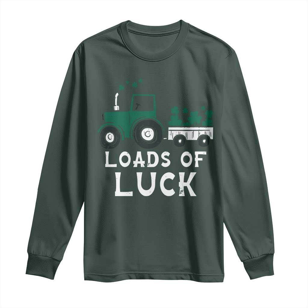 Boys St Patricks Day Long Sleeve Shirt Loads Of Luck Lucky Tractor Truck Toddler Boys