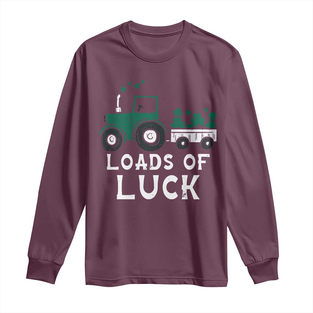 Boys St Patricks Day Long Sleeve Shirt Loads Of Luck Lucky Tractor Truck Toddler Boys