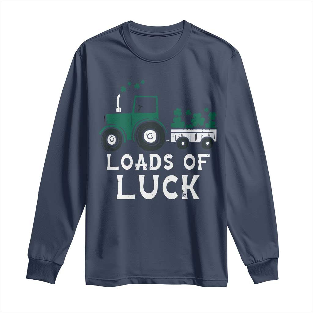 Boys St Patricks Day Long Sleeve Shirt Loads Of Luck Lucky Tractor Truck Toddler Boys