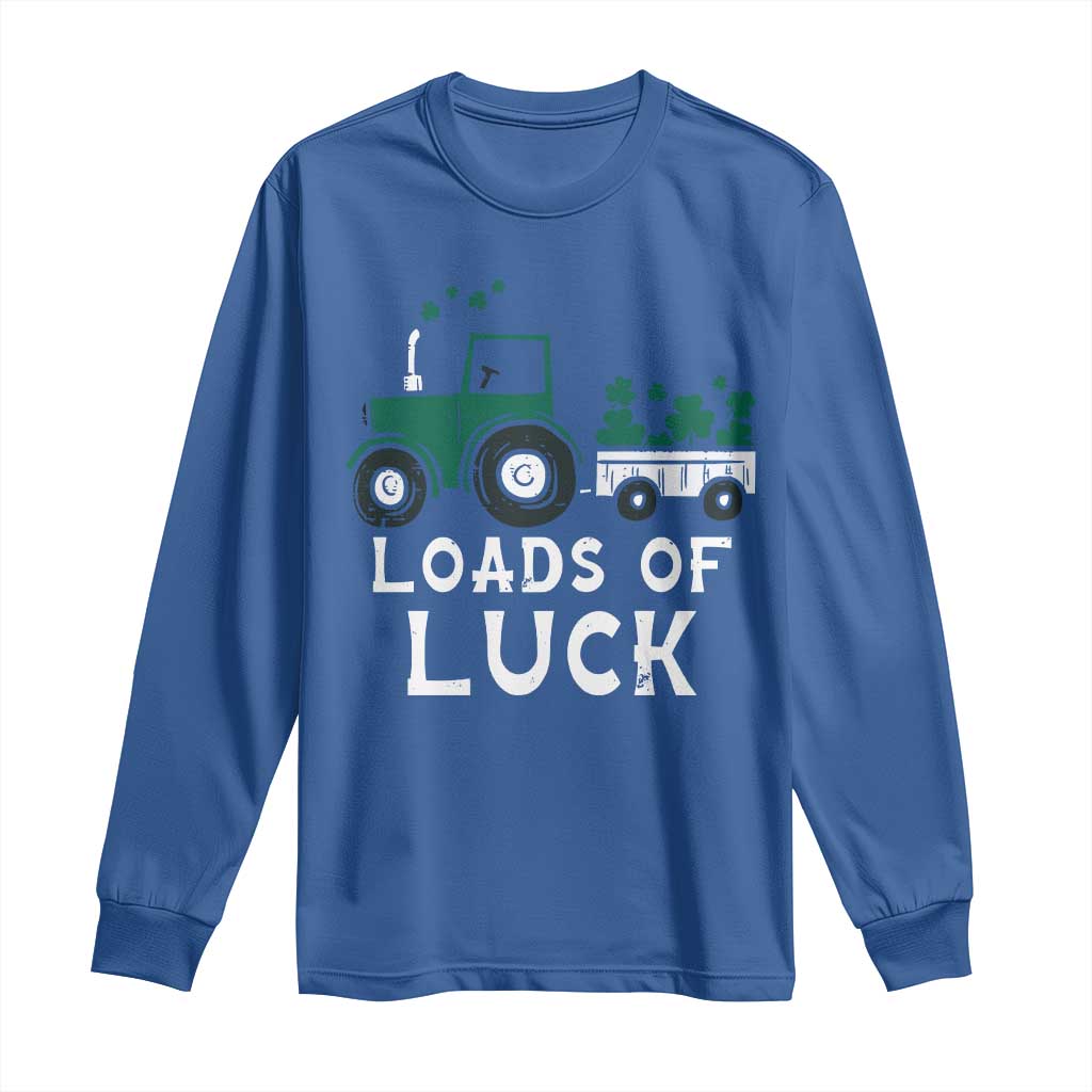Boys St Patricks Day Long Sleeve Shirt Loads Of Luck Lucky Tractor Truck Toddler Boys