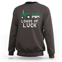 Boys St Patricks Day Sweatshirt Loads Of Luck Lucky Tractor Truck Toddler Boys