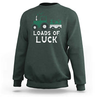 Boys St Patricks Day Sweatshirt Loads Of Luck Lucky Tractor Truck Toddler Boys