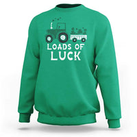 Boys St Patricks Day Sweatshirt Loads Of Luck Lucky Tractor Truck Toddler Boys