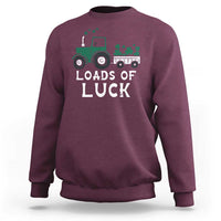 Boys St Patricks Day Sweatshirt Loads Of Luck Lucky Tractor Truck Toddler Boys
