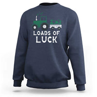 Boys St Patricks Day Sweatshirt Loads Of Luck Lucky Tractor Truck Toddler Boys
