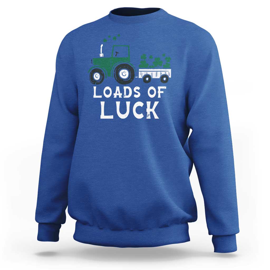 Boys St Patricks Day Sweatshirt Loads Of Luck Lucky Tractor Truck Toddler Boys