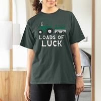 Boys St Patricks Day T Shirt For Women Loads Of Luck Lucky Tractor Truck Toddler Boys