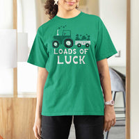 Boys St Patricks Day T Shirt For Women Loads Of Luck Lucky Tractor Truck Toddler Boys