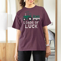 Boys St Patricks Day T Shirt For Women Loads Of Luck Lucky Tractor Truck Toddler Boys