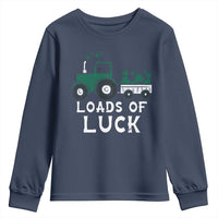 Boys St Patricks Day Youth Sweatshirt Loads Of Luck Lucky Tractor Truck Toddler Boys